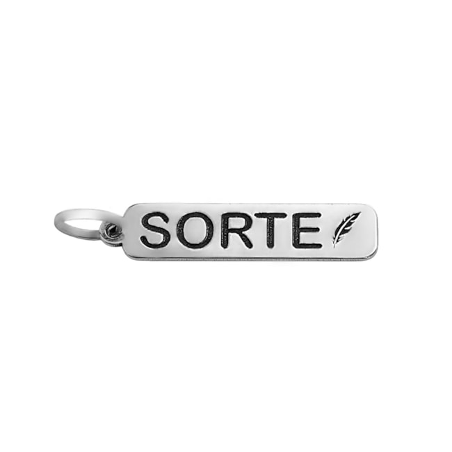 Pingente de Plaquinha "Sorte"