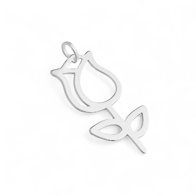 Pingente de Rosa Vazado