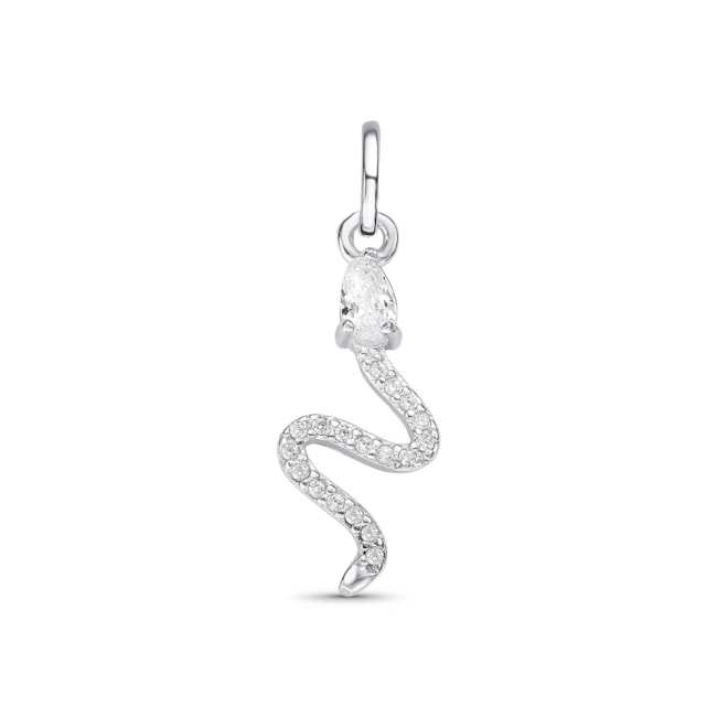 Pingente de Serpente Cravejado com Zircônias  