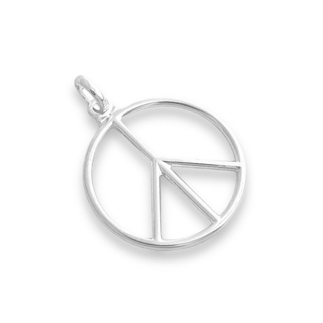 Pingente de Símbolo da Paz Fino