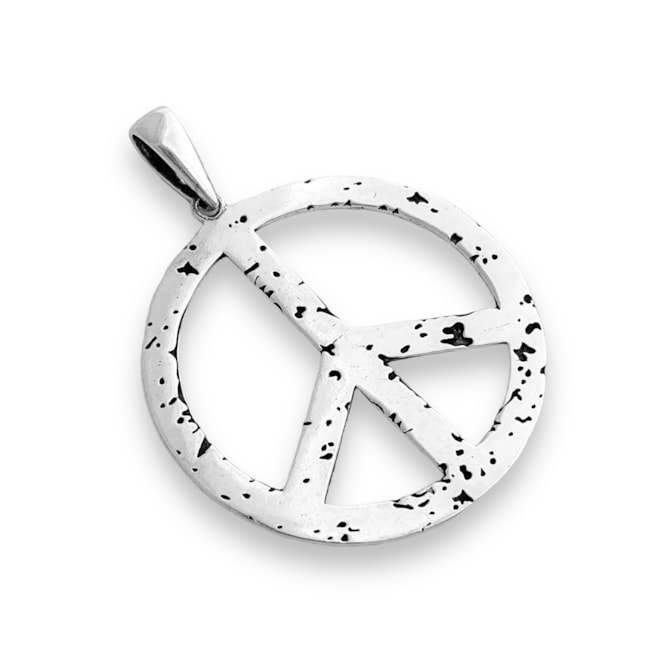 Pingente de Símbolo da Paz Trabalhado