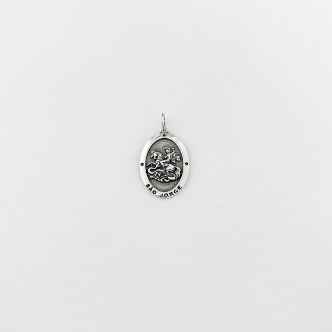 Pingente Envelhecido Medalha de São Jorge