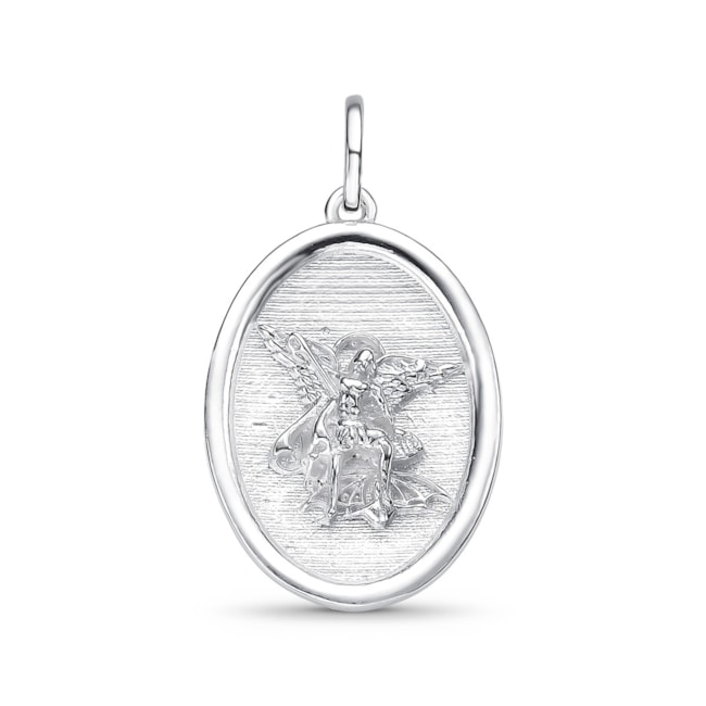 Pingente Envelhecido Medalha de São Miguel 