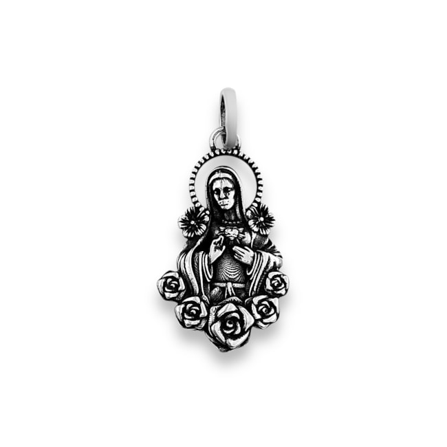 Pingente Envelhecido Sagrado Coração de Maria 