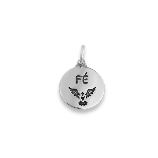 Pingente "Fé" com Espírito Santo