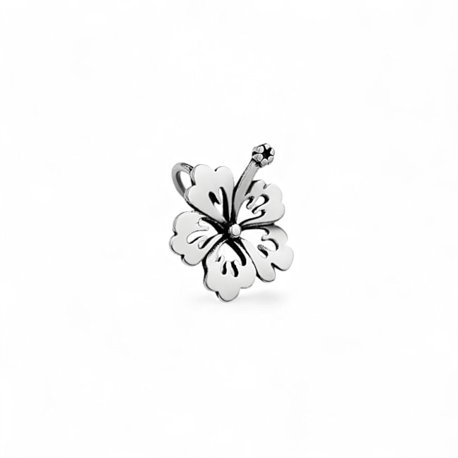 Pingente Flor de Hibisco Envelhecido 