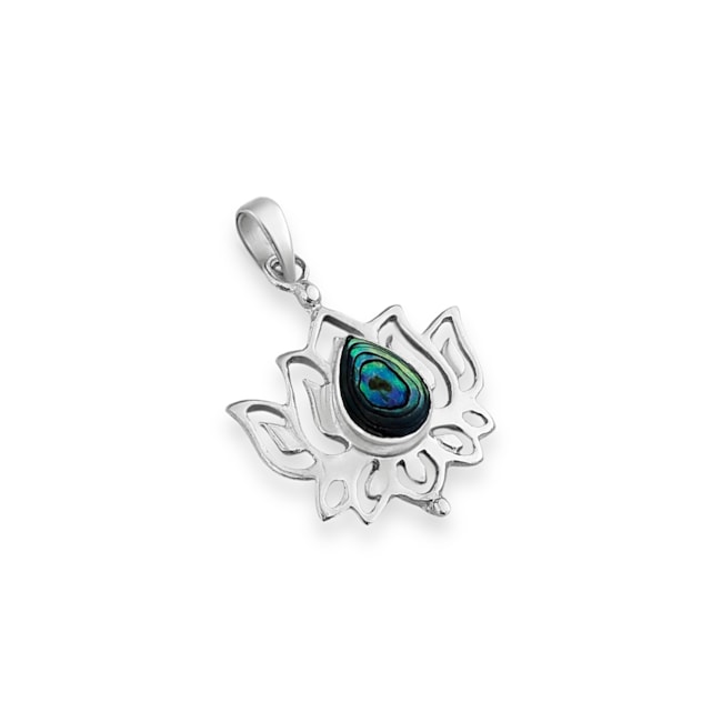 Pingente Flor de Lótus com Abalone 
