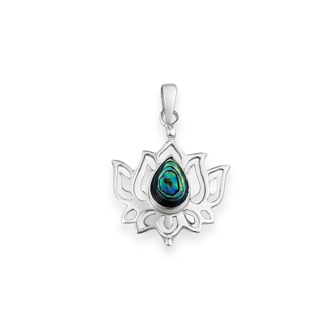 Pingente Flor de Lótus com Abalone 