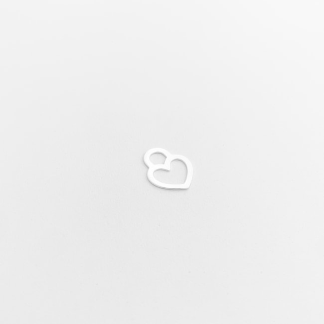 Pingente Laser Cadeado de Coração Vazado