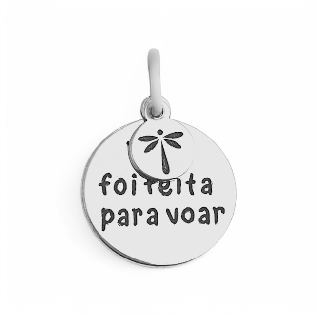 Pingente Laser com Frase "Você foi feita pra Voar"