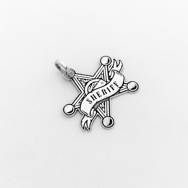 Pingente Laser Estrela de Sheriff 