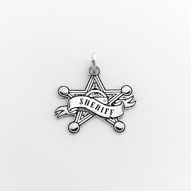 Pingente Laser Estrela de Sheriff 
