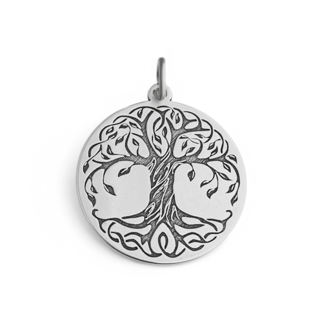 Pingente Medalha com Árvore da Vida 