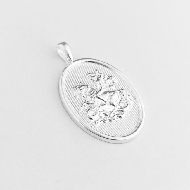 Pingente Medalha de São Jorge Grande
