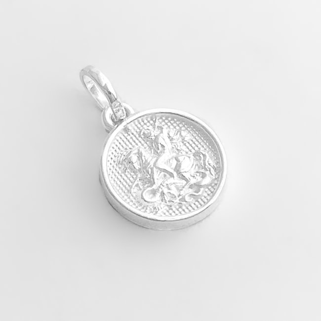 Pingente Medalha de São Jorge Redondo 