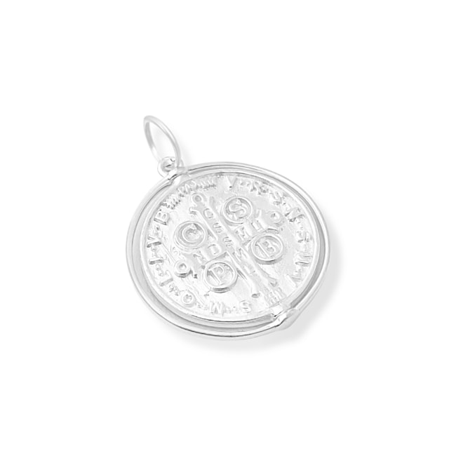 Pingente Medalha Giratória de São Bento