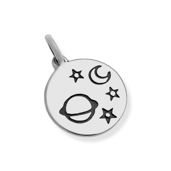 Pingente Medalha Lisa Universo 