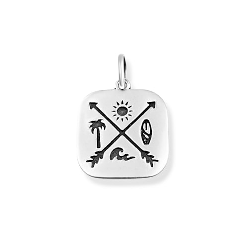 Produto Pingente Medalha Quadrada Praiana