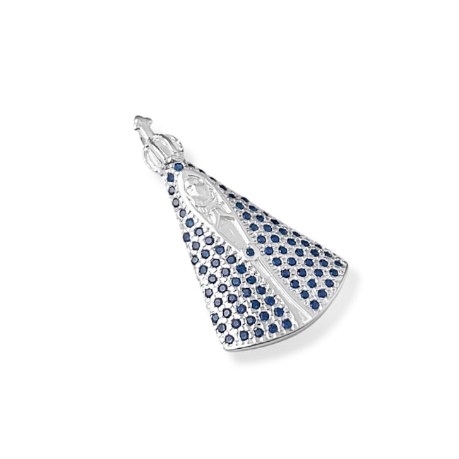 Pingente Nossa Senhora com Zircônias Safira 