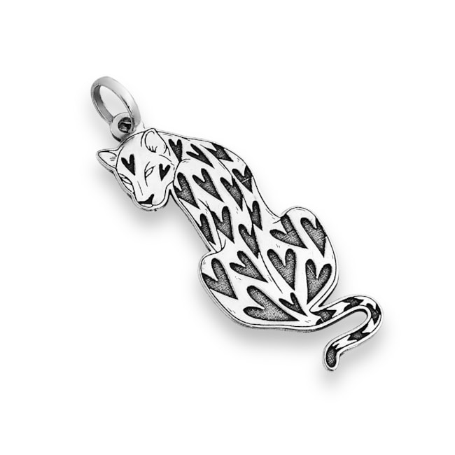 Pingente Onça Pintada de Corações