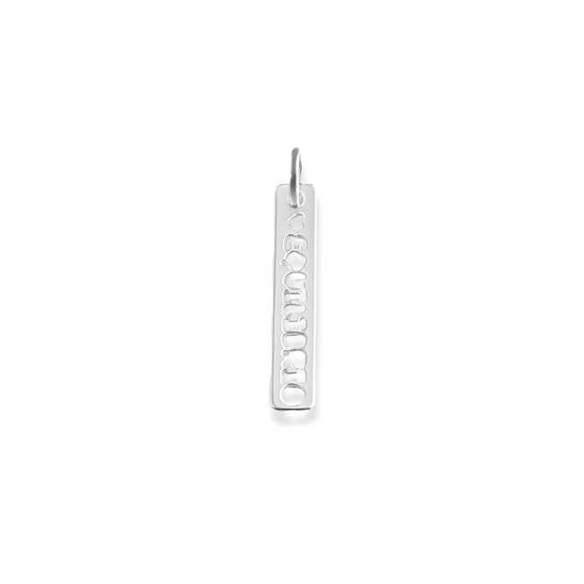 Pingente Plaquinha Laser "Equilíbrio" Vazado 