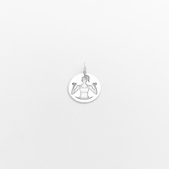 Pingente Plaquinha Laser Silhueta de Mulher Fitness 