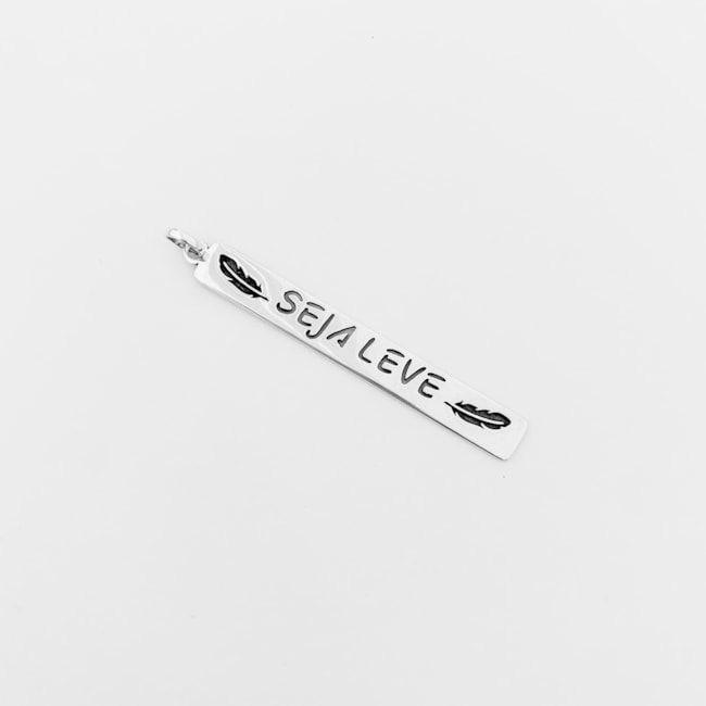 Pingente Seja Leve com Penas Vazado