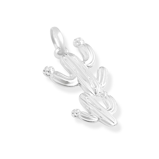 Pingentes Branco com Dois Cactos Texturizados 