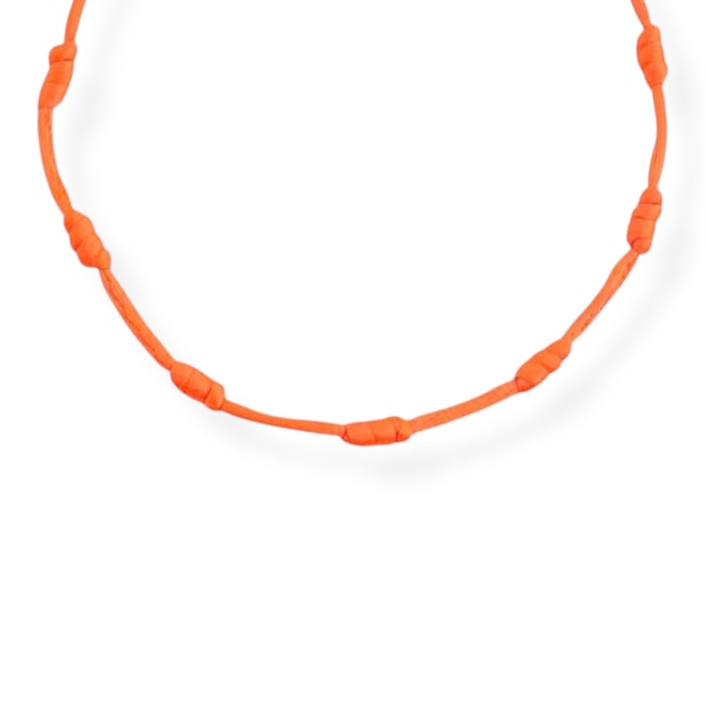 Pulseira 7 Nós da Criatividade Laranja Ajustável - 24cm