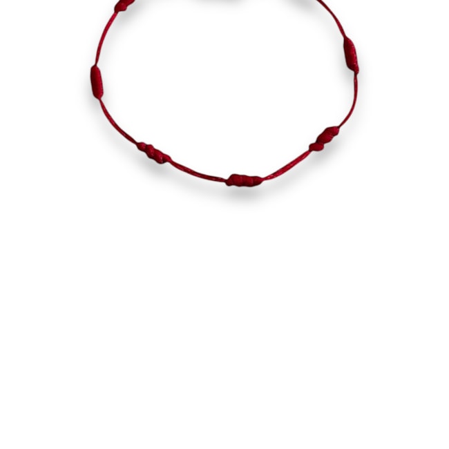 Pulseira 7 Nós da Proteção Vermelha Infantil 