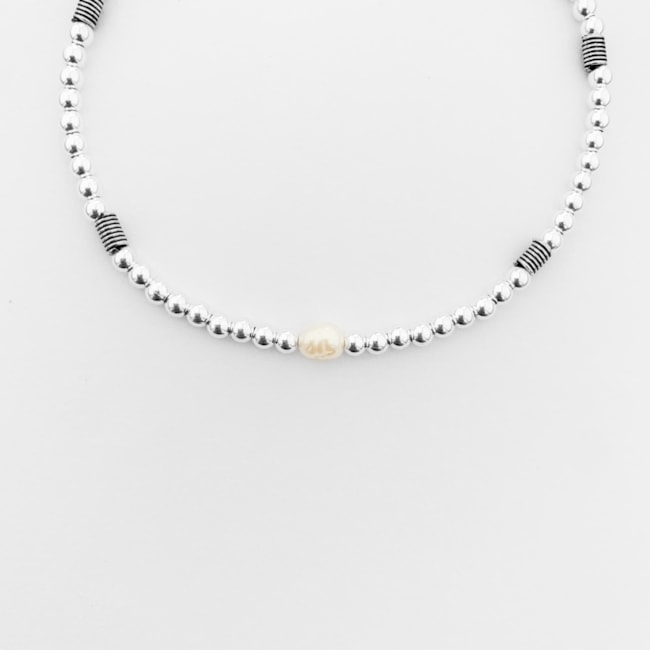 Pulseira Bali com Pérola ao Centro - 17cm