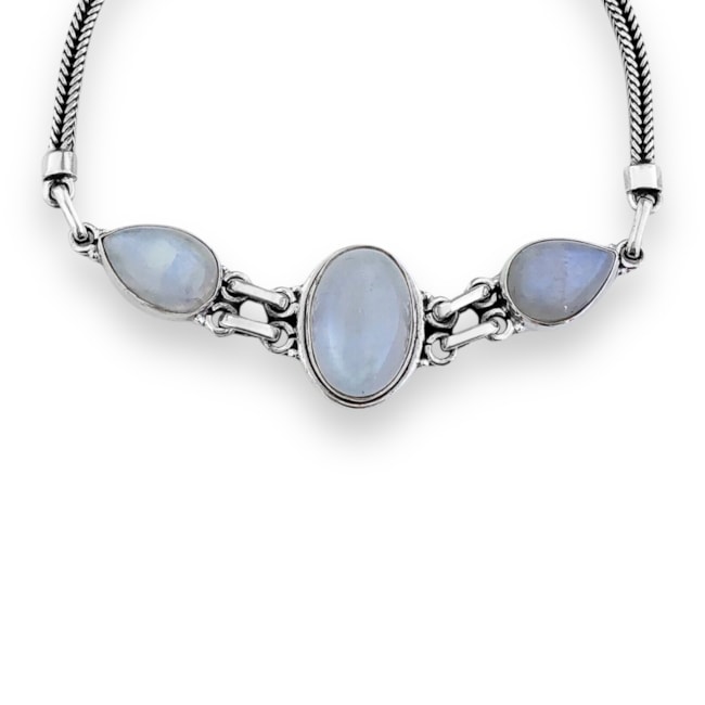 Pulseira Boho com Pedra Da Lua Oval 