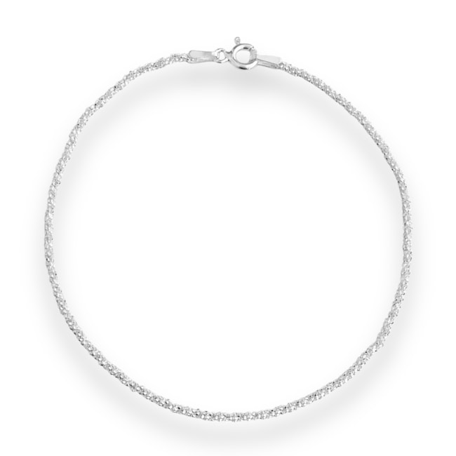 Pulseira Branca Cabelo de Anjo - 19cm