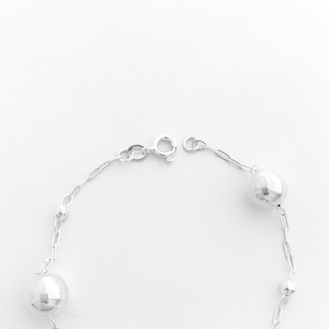 Pulseira com Bolas Grandes - 19,5cm