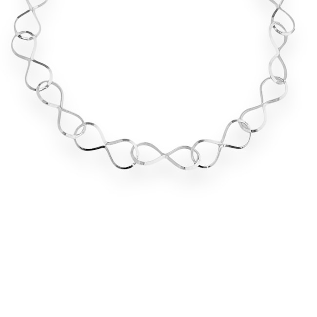 Pulseira com Elos de Símbolo do Infinito - 19cm