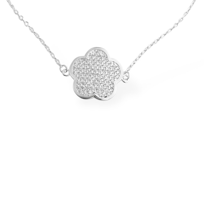 Pulseira com Flor Cravejada 