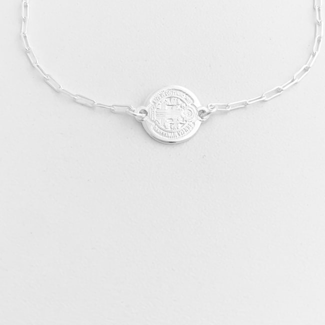 Pulseira com Medalha de São Bento - 18cm