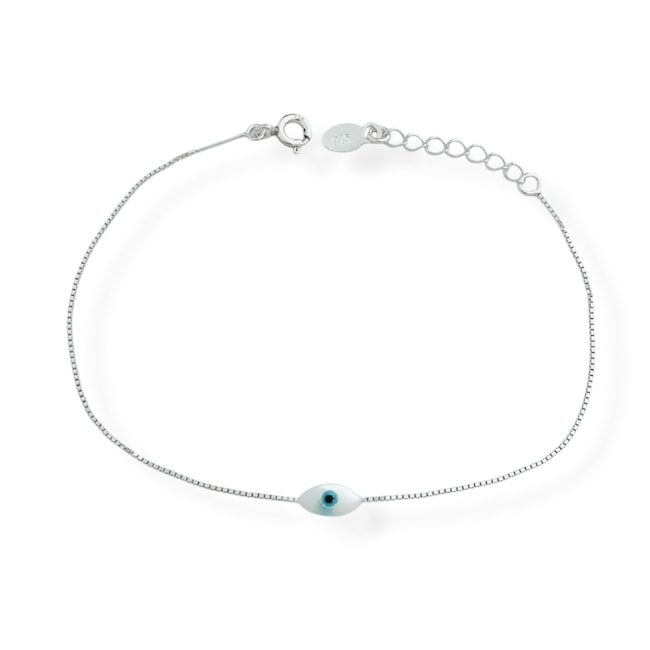 Pulseira com Olho Grego Navete - 16,5cm 