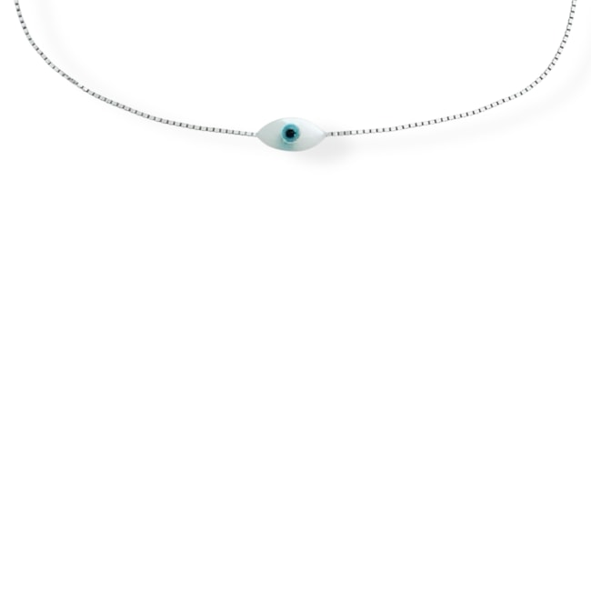 Pulseira com Olho Grego Navete - 16,5cm 