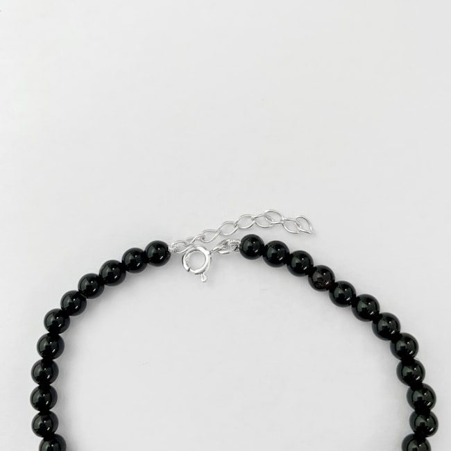 Pulseira com Pedras Ágata Negra e Jade Coloridas
