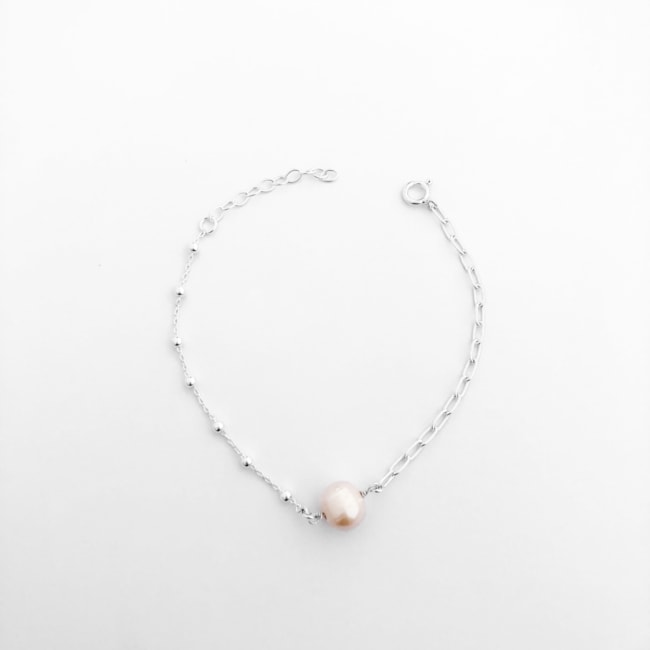 Pulseira com Pérola - 17cm
