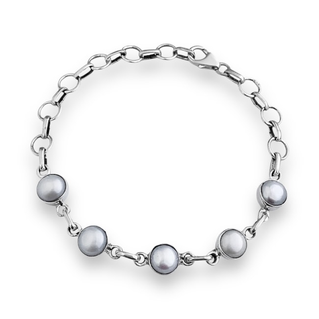 Pulseira com Pérola Barroca