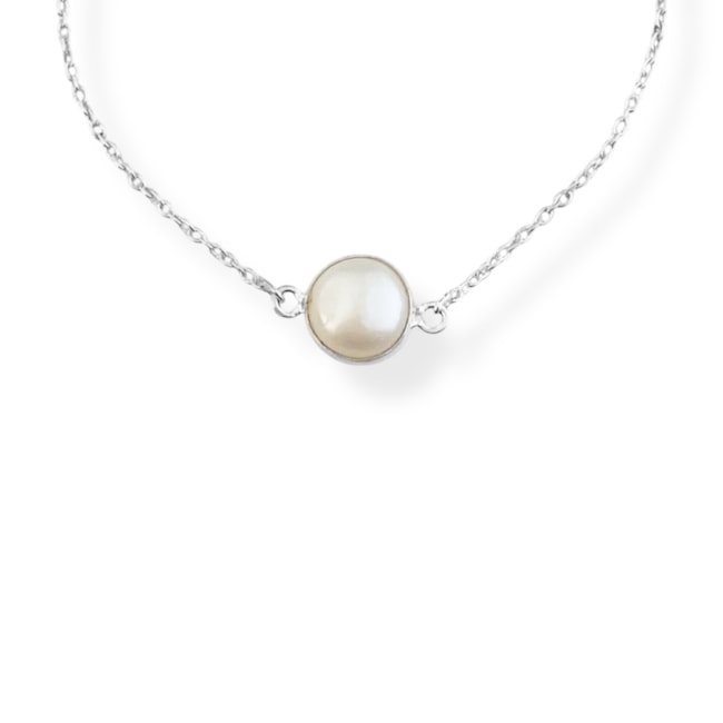Pulseira com Pérola Redonda - 16,5cm