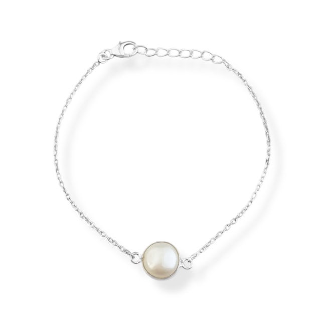 Pulseira com Pérola Redonda - 16,5cm