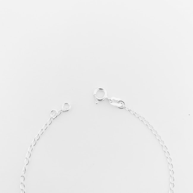 Pulseira com Três Olhos Gregos Brancos - 19cm