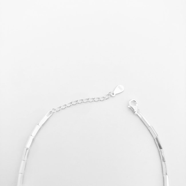 Pulseira com Zircônia Transparente - 17,5cm 