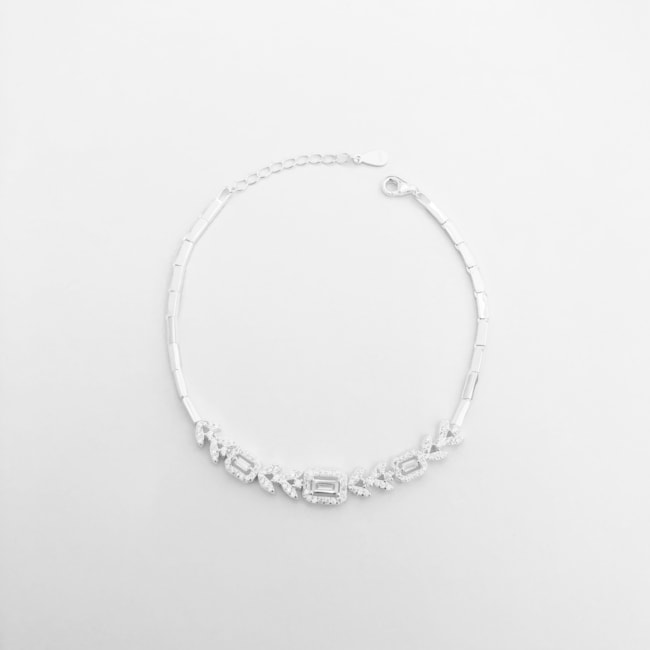 Pulseira com Zircônias - 18cm