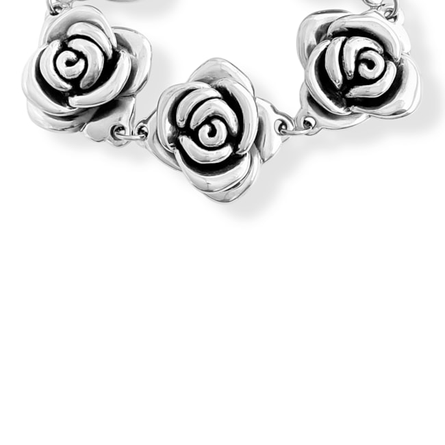 Pulseira de 5 Rosas em Eletroformação - 21cm