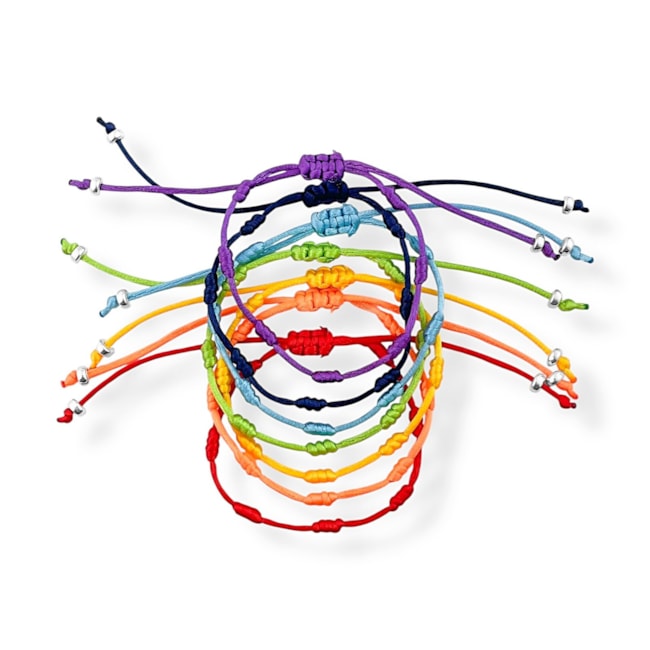 Pulseira de 7 Nós Cores dos 7 Chakras