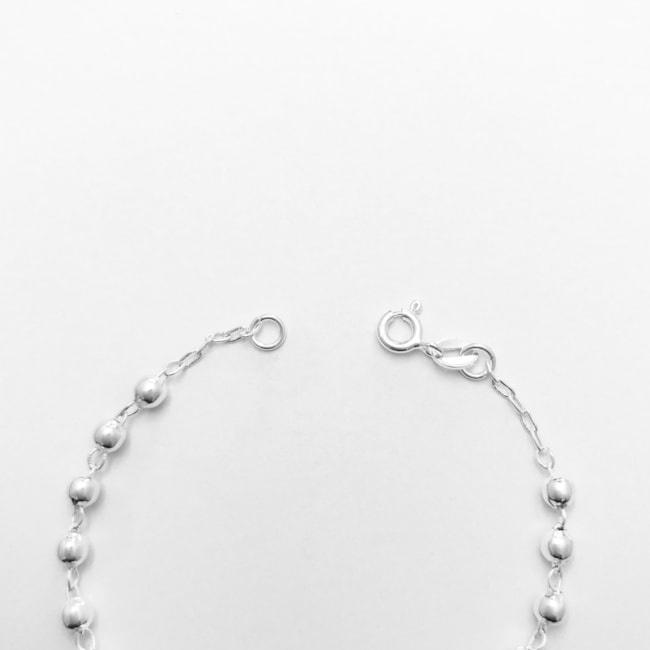 Pulseira de Bola 3 mm Infantil - 15cm